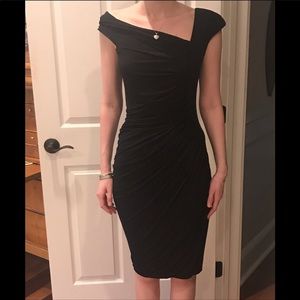 Melinda Eng Navy jersey cocktail dress